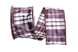 Wired Plaid Taffeta Dupioni Lavendar Ribbon